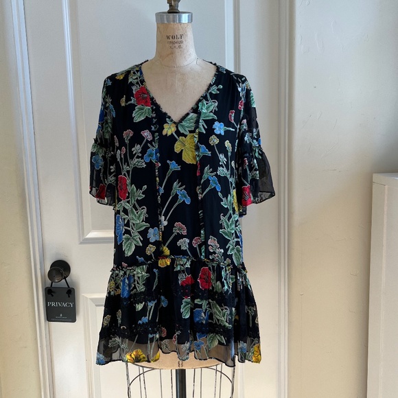 Alice and Olivia Chiffon Mini Dress - Picture 1 of 5